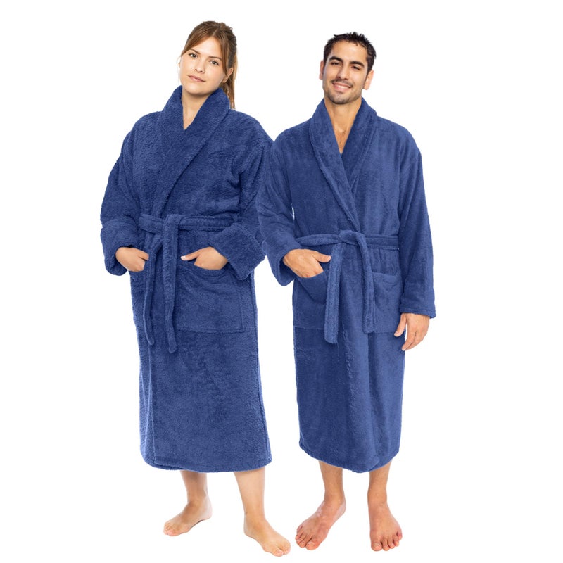Classic Turkish Towels منشفة تركية كلاسيكية CTT فاخرة 100% قطن تركي قماش تيري رداء حمام للنساء والرجال، رداء طويل ناعم وفاخر للجنسين - Image 1